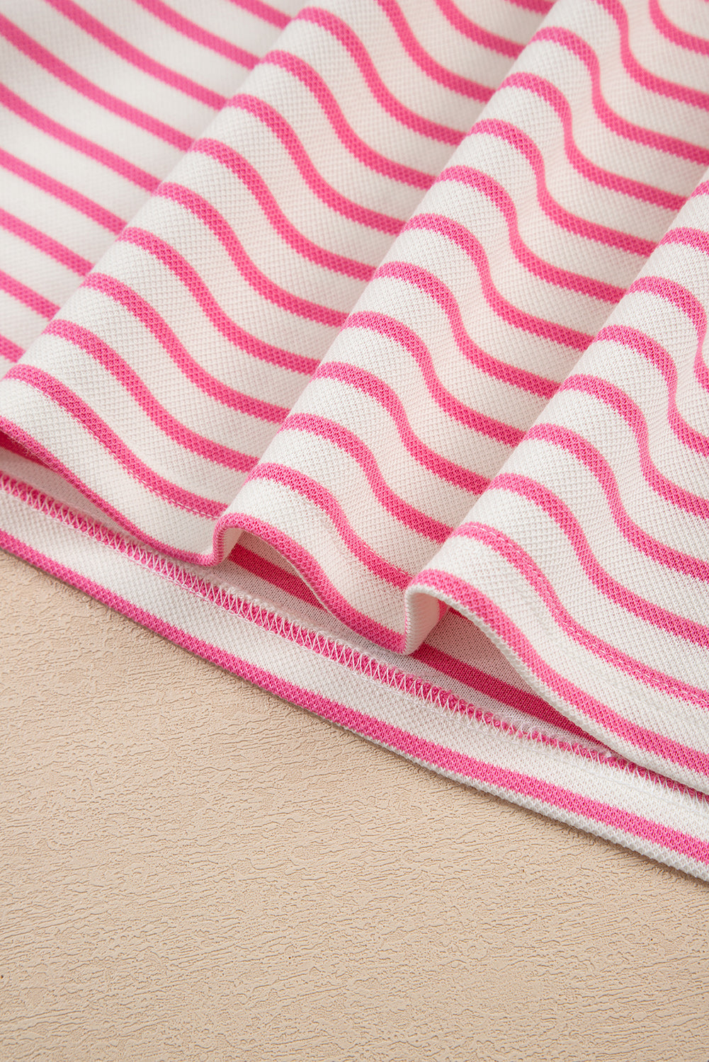 Stripe Drop Shoulder Skort 2pcs Outfit