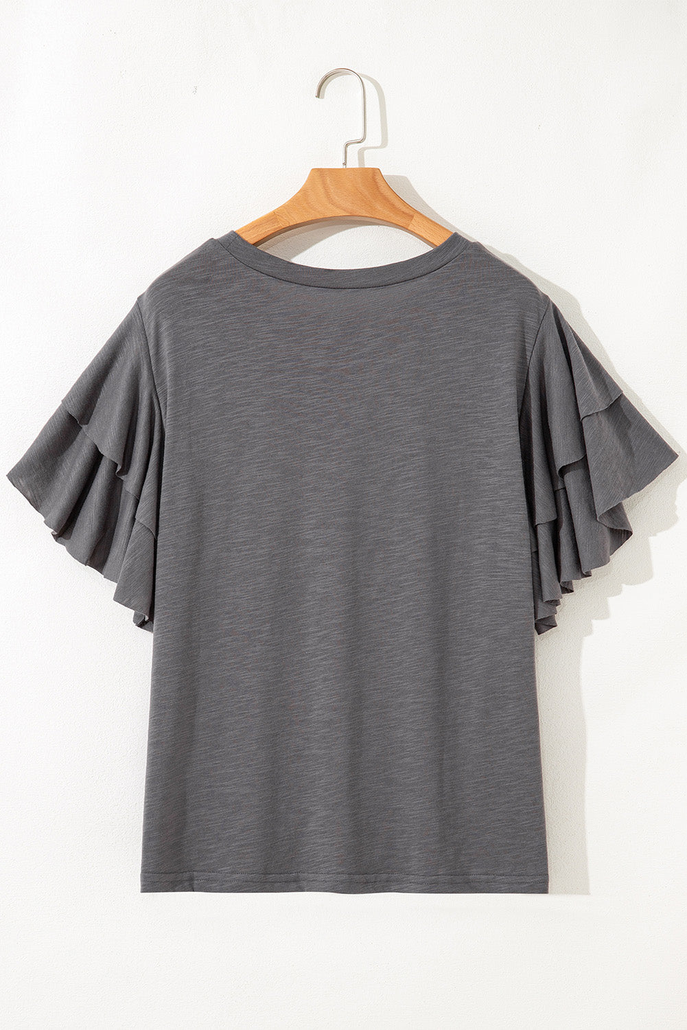 Ruffled Short Sleeve Plus Size Top