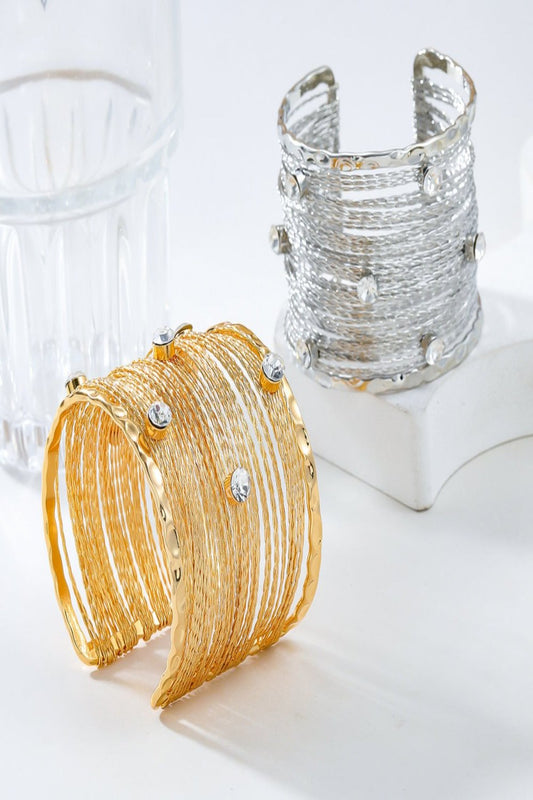 Strip Layered Rhinestone Bracelet