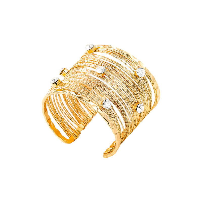 Strip Layered Rhinestone Bracelet