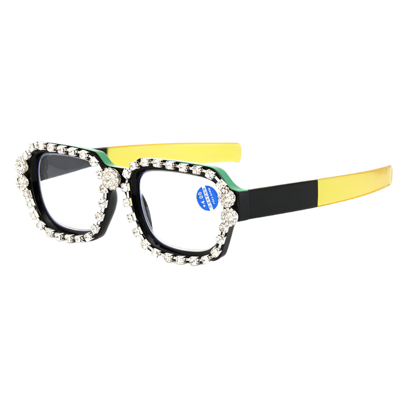 Handmade Diamond Inlaid Anti-Blue light Reading Glasses