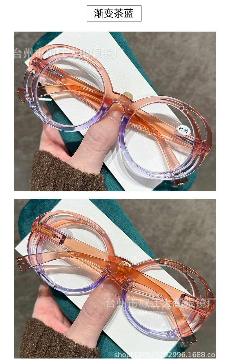 Round Frame Anti-Blue Light Reading Glasses
