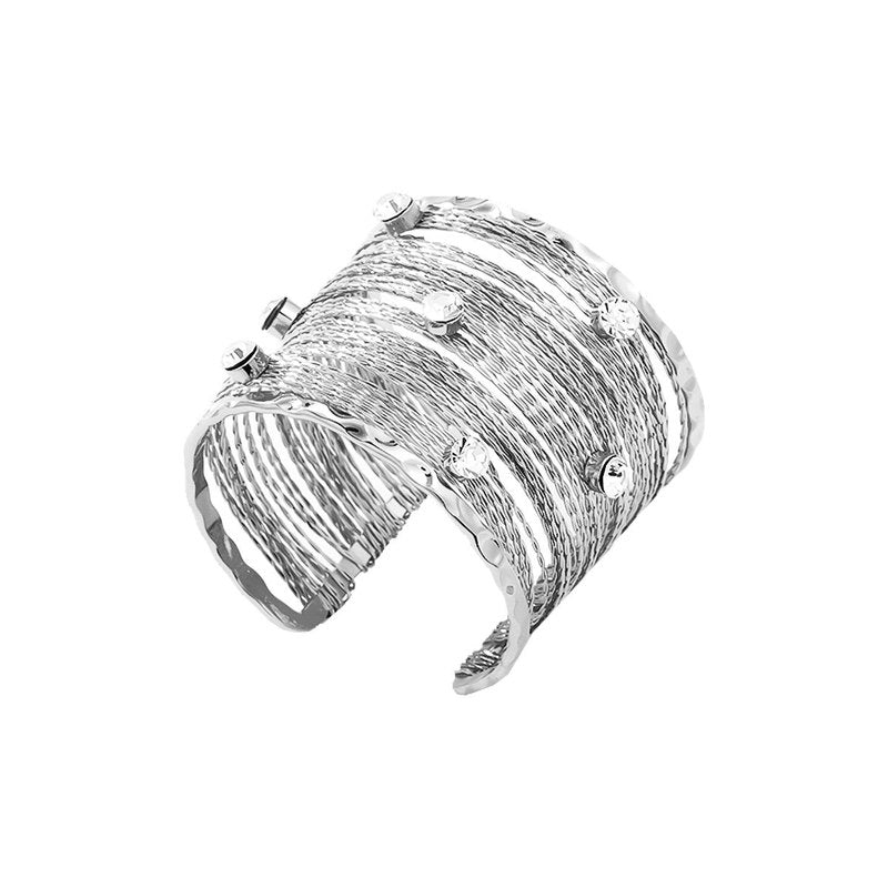 Strip Layered Rhinestone Bracelet