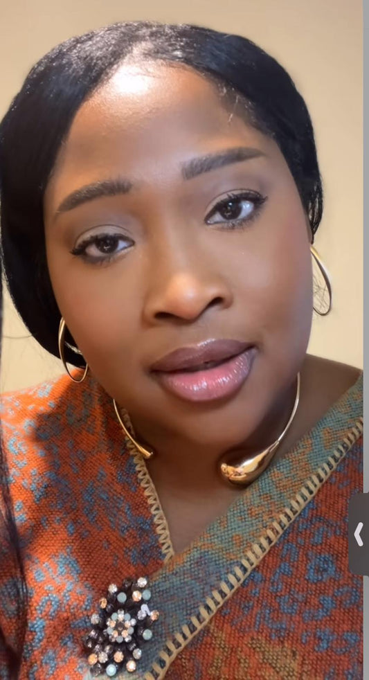 Water Drop-Shaped Open Collar Necklace