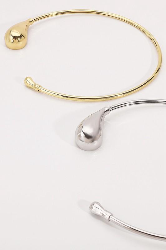 Water Drop-Shaped Open Collar Necklace