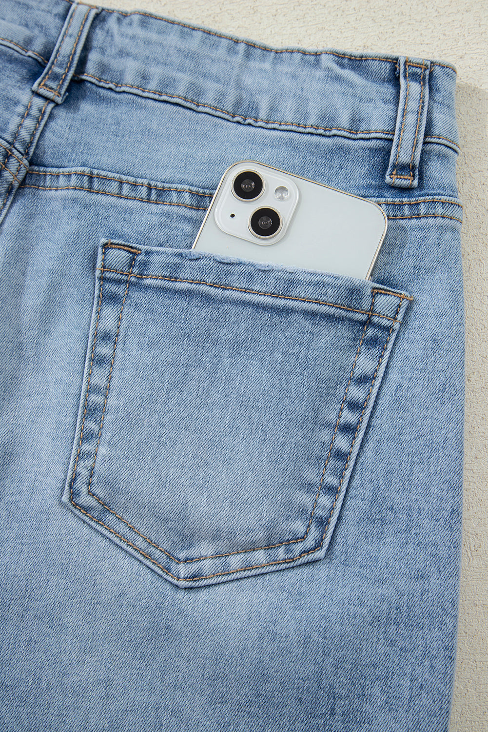 High Rise Drawstring Jeans