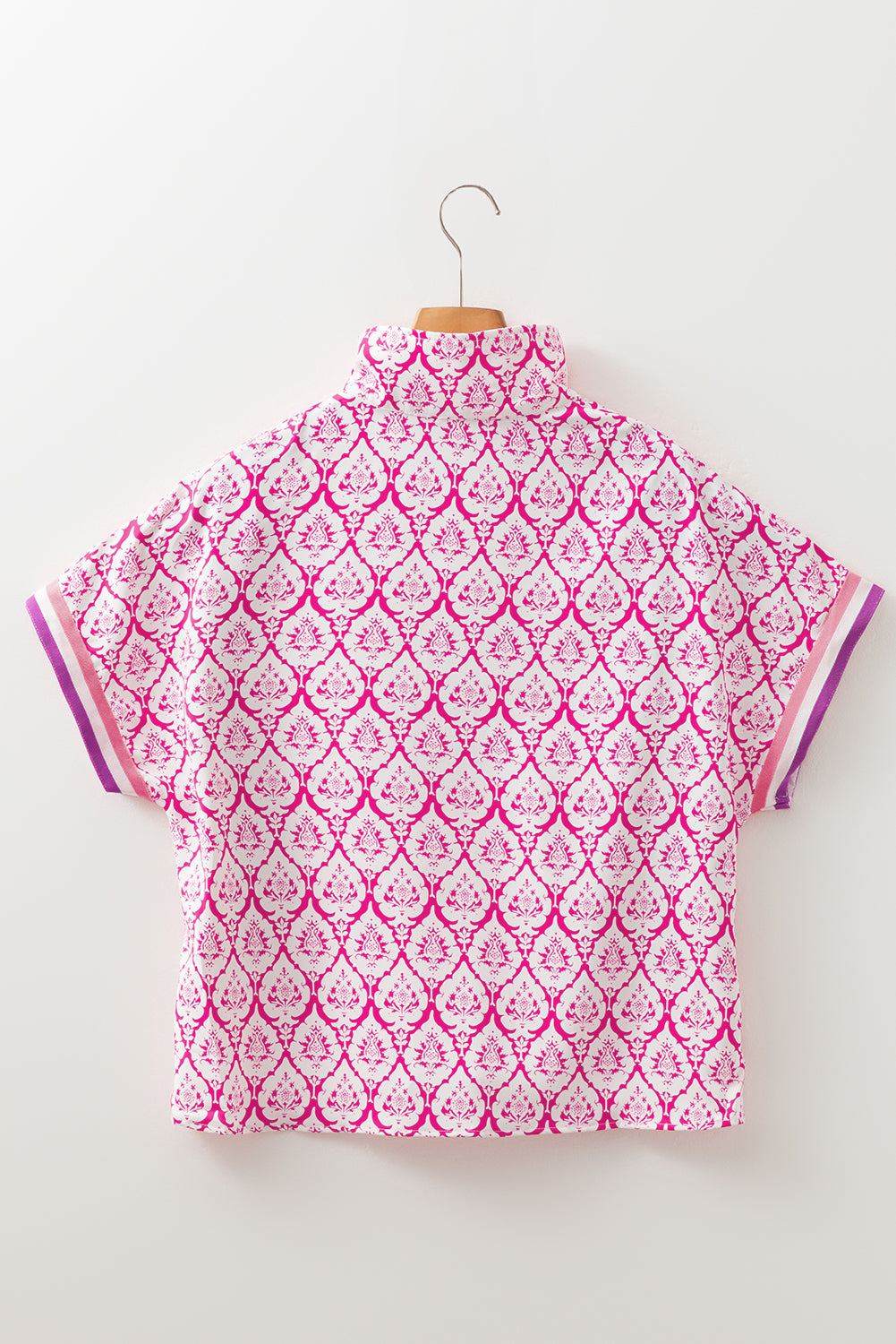Western Print Short Sleeve Top