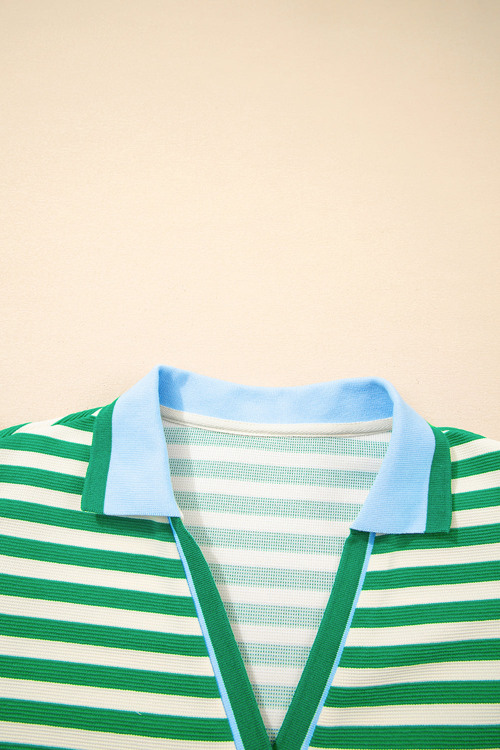 Stripe Contrast Flutter Sleeve Mini Dress