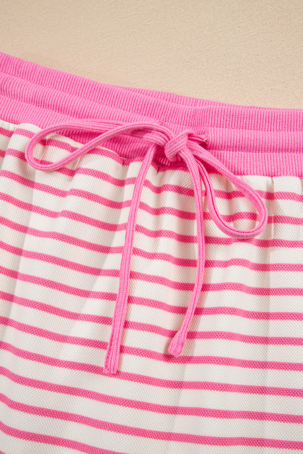 Stripe Drop Shoulder Skort 2pcs Outfit