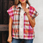 Sherpa Plaid Jacket Vest