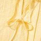 Bow Tie Notched Neck Pleated Tank Top