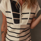 Stripe Color Block Mini Sweater Dress