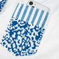 Sky Blue Leopard Striped Western Casual Shirt