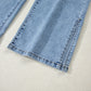 High Rise Drawstring Jeans