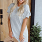Stripe Ruffled  Shift Mini Dress