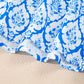 Print Collar Short Sleeve Summer Top