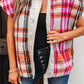 Sherpa Plaid Jacket Vest