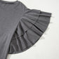 Ruffled Short Sleeve Plus Size Top