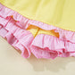 Plaid Ruffle Patchwork Top and Shorts Plus Size Set