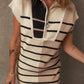 Stripe Color Block Mini Sweater Dress