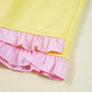 Plaid Ruffle Patchwork Top and Shorts Plus Size Set