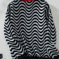 Wavy Stripes  Long Sleeve Sweater