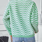Wavy Stripes  Long Sleeve Sweater