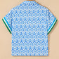 Print Collar Short Sleeve Summer Top
