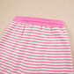 Stripe Drop Shoulder  Skort 2pcs Outfit