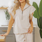 Ruffled  Zipped Pant Sets