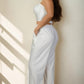 Plus Bustier Crop Cami Top & Pant Sets