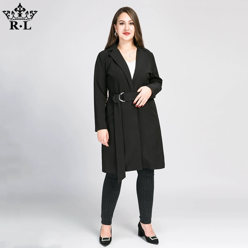 Slim Fit Tied Suit Long Sleeve Trench Coat
