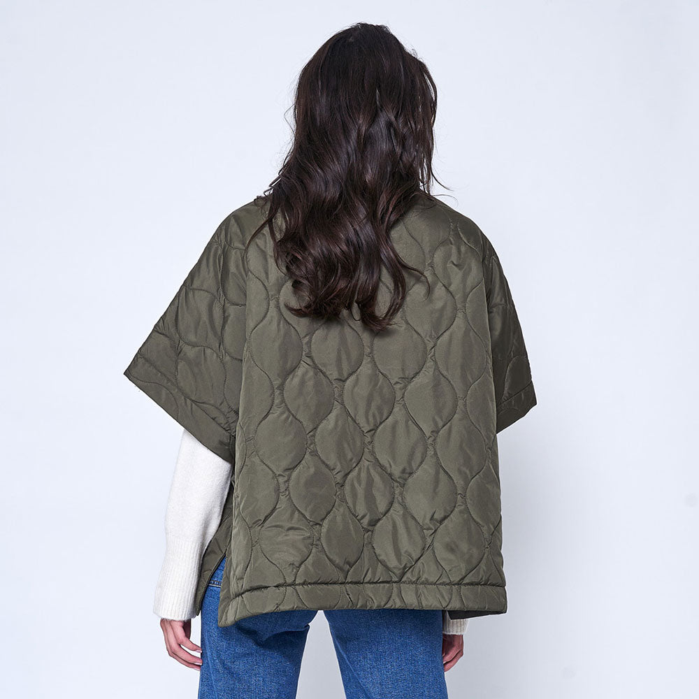 Quilted  Poncho Jacket