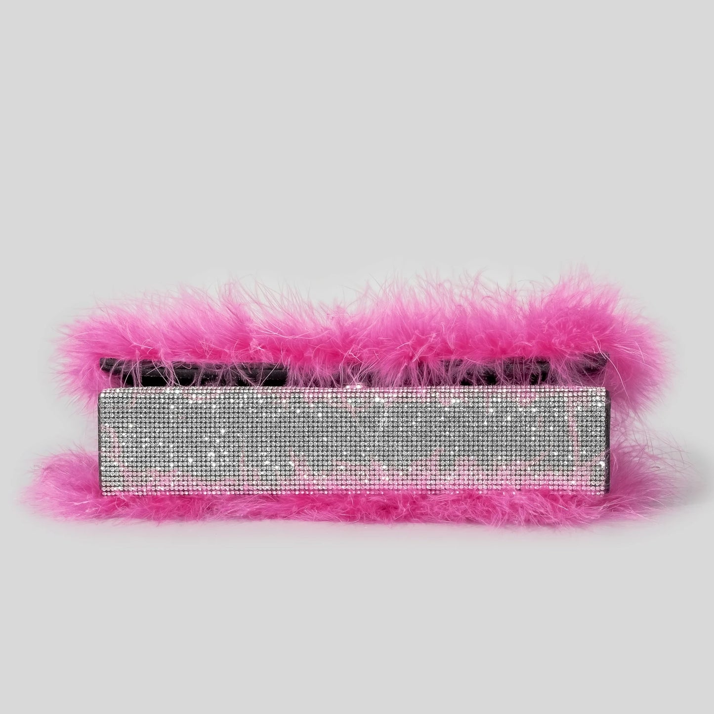 Rhinestone Evening Bag with  Feather Details