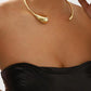 Asymmetrical Water Drop-Open Collar Necklace