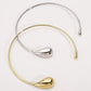 Asymmetrical Water Drop-Open Collar Necklace