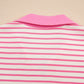 Stripe Drop Shoulder  Skort 2pcs Outfit