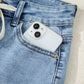 High Rise Drawstring Jeans