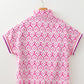 Western Print Short Sleeve Top