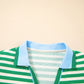 Stripe  Contrast Flutter Sleeve Mini Dress