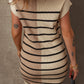Stripe Color Block Mini Sweater Dress