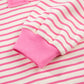 Stripe Drop Shoulder  Skort 2pcs Outfit