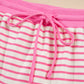 Stripe Drop Shoulder  Skort 2pcs Outfit