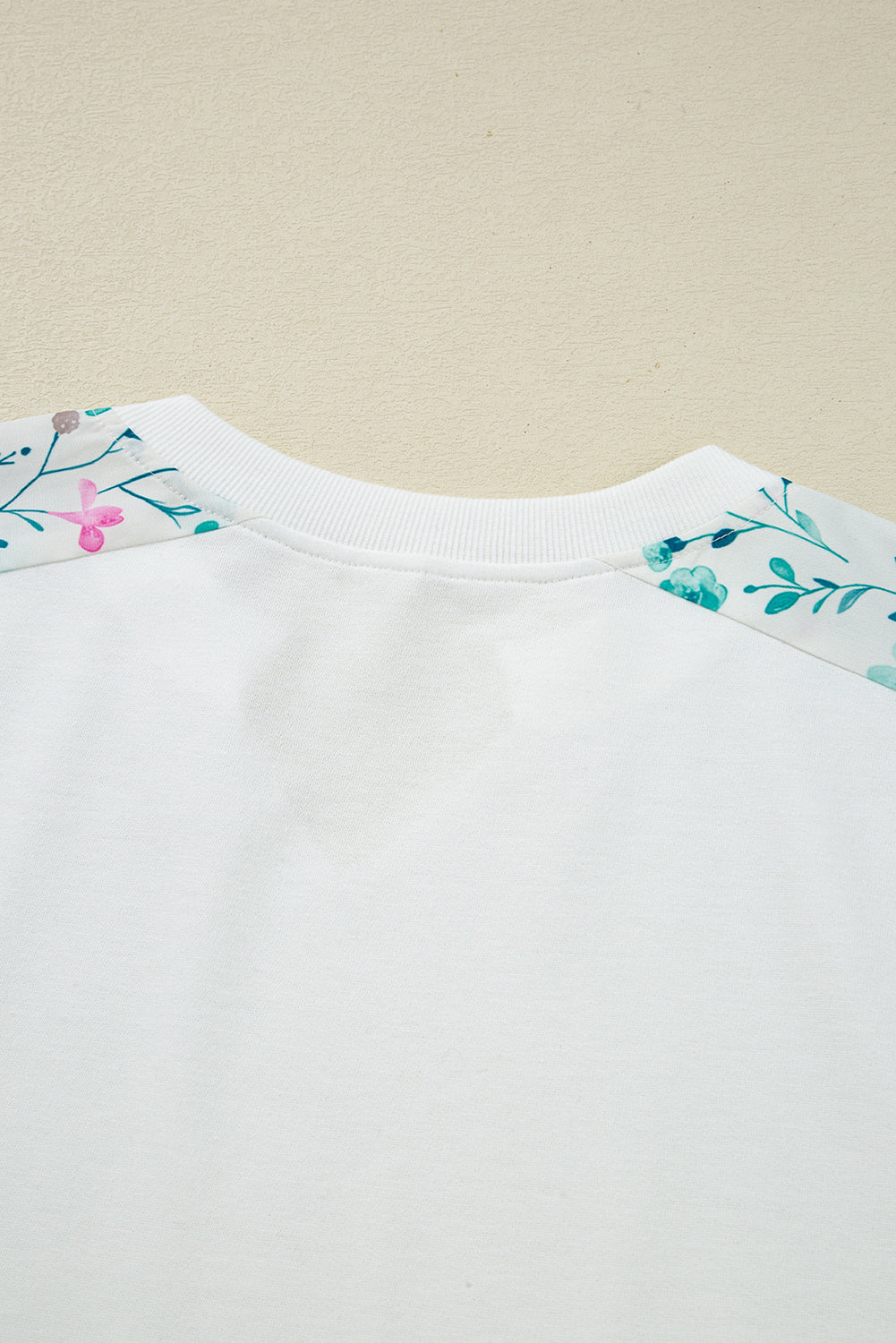 Floral Colorblock  Long Sleeve Top