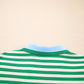 Stripe  Contrast Flutter Sleeve Mini Dress
