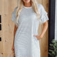 Stripe Ruffled  Shift Mini Dress