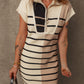 Stripe Color Block Mini Sweater Dress