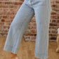 Pocket Cuffed Hem Wide Leg Jeans