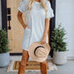 Stripe Ruffled  Shift Mini Dress