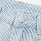 Pocket Cuffed Hem Wide Leg Jeans